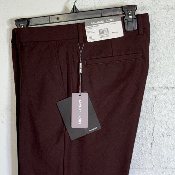 Michael Kors Men's Classic Fit Perform Fall Dress Pants Light Brown 32X30 $95 - Picture 1 of 10